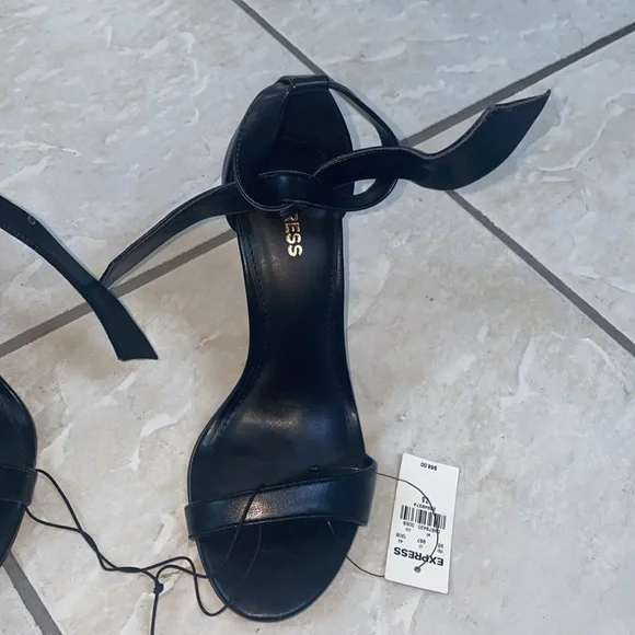 NWT! EXPRESS Ankle Tie Heeled Sandals - Picture 4 of 11